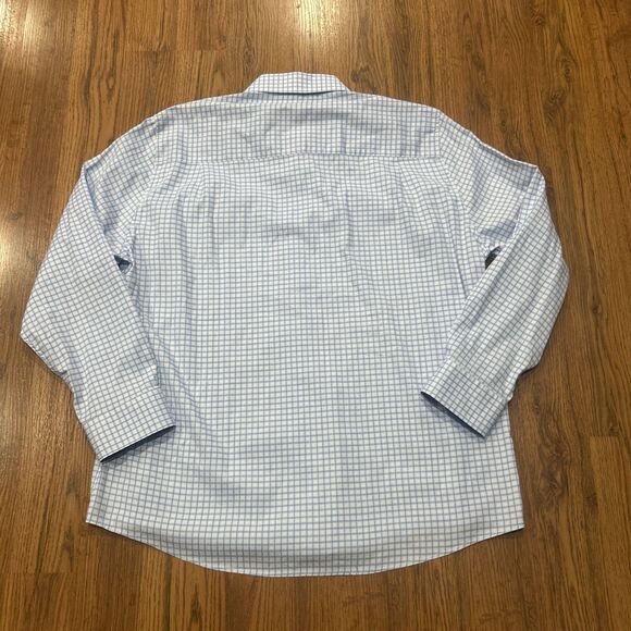 DUCHAMP London Shirt Mens 18 XXL 46 Button Up Dress Blue White Check Cotton - Picture 6 of 6